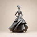 Origami-Kleid – Abstrakte Fashion-Skulptur FehnFactory