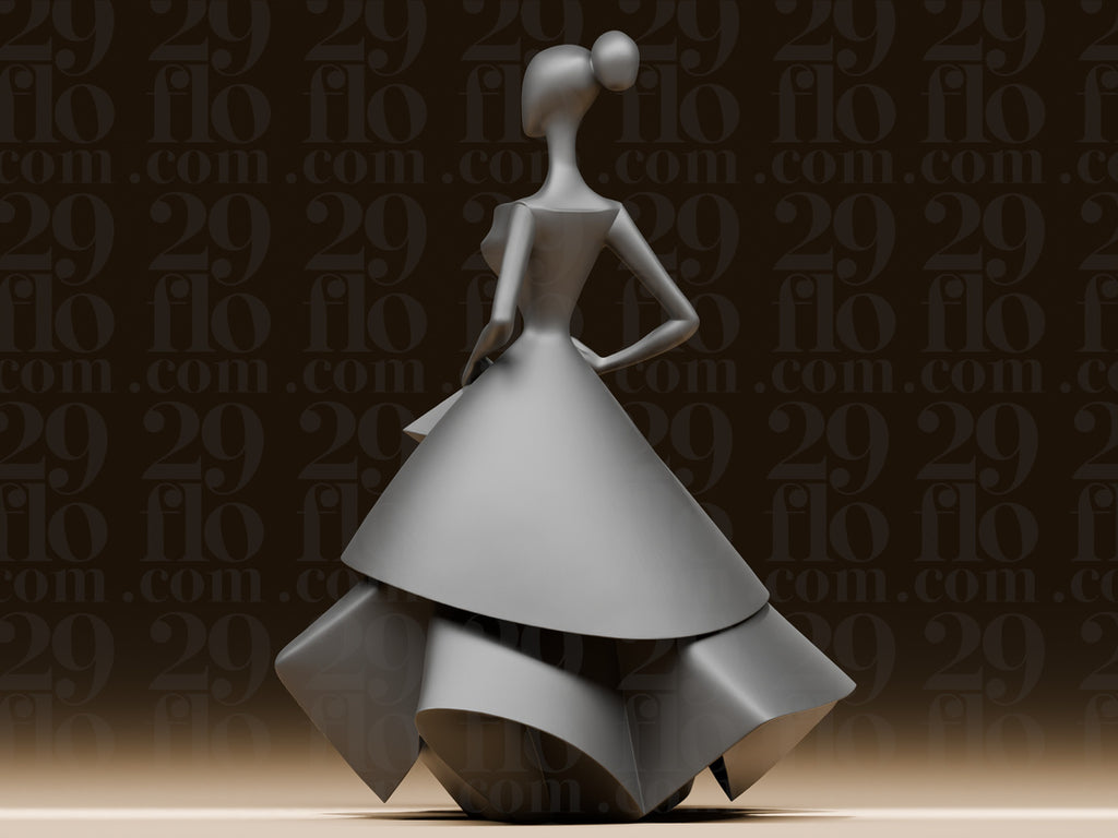 Origami-Kleid – Abstrakte Fashion-Skulptur FehnFactory