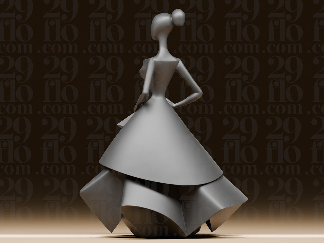 Origami-Kleid – Abstrakte Fashion-Skulptur FehnFactory