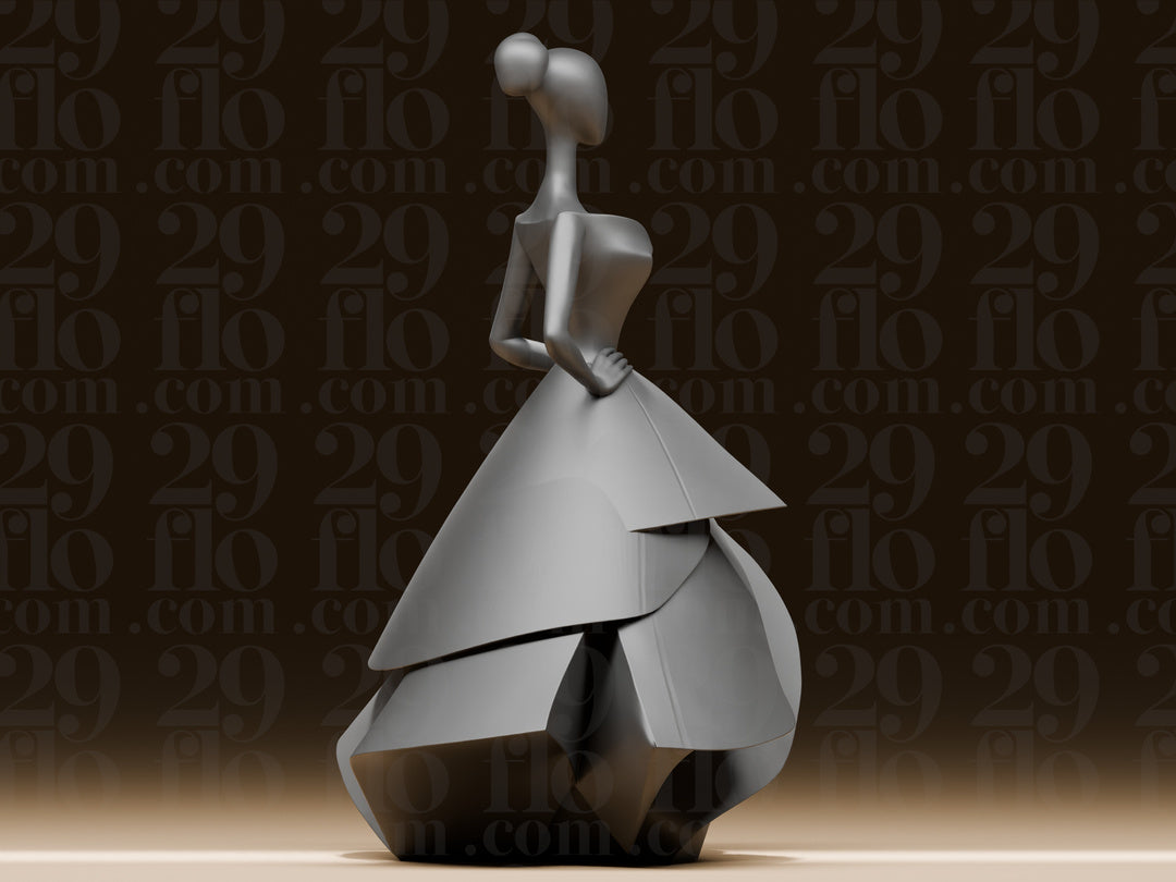 Origami-Kleid – Abstrakte Fashion-Skulptur FehnFactory