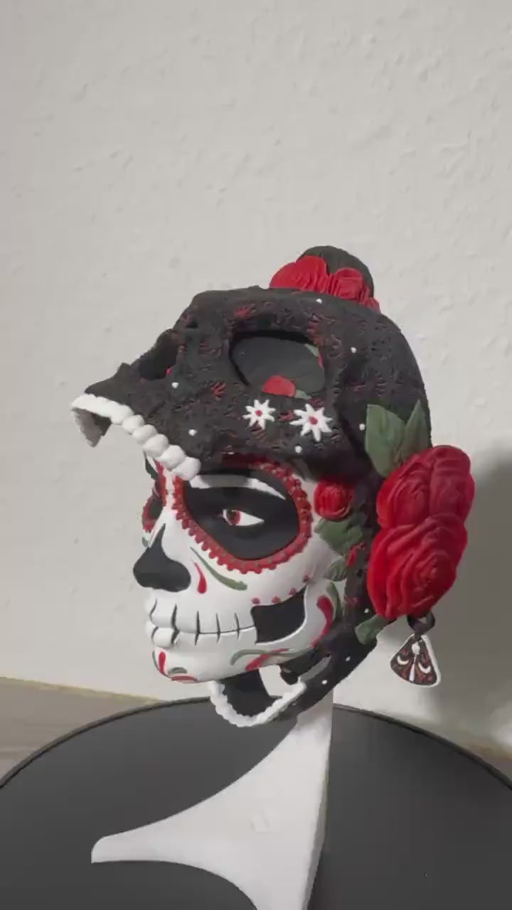 La Catrina Mask Day of the Dead Art Wall and Shelf Display - La Catrina Maske Tag der Toten Kunst Wand und Regal Deko